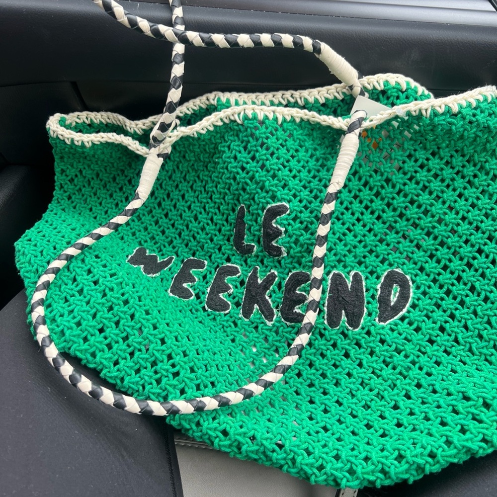 Clare V Green Le Weekend Tote Bag sold out nwts